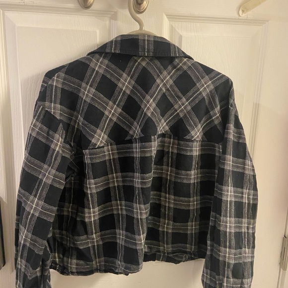 Oak+Fort oversized cropped plaid shirt - Picture 4 of 4